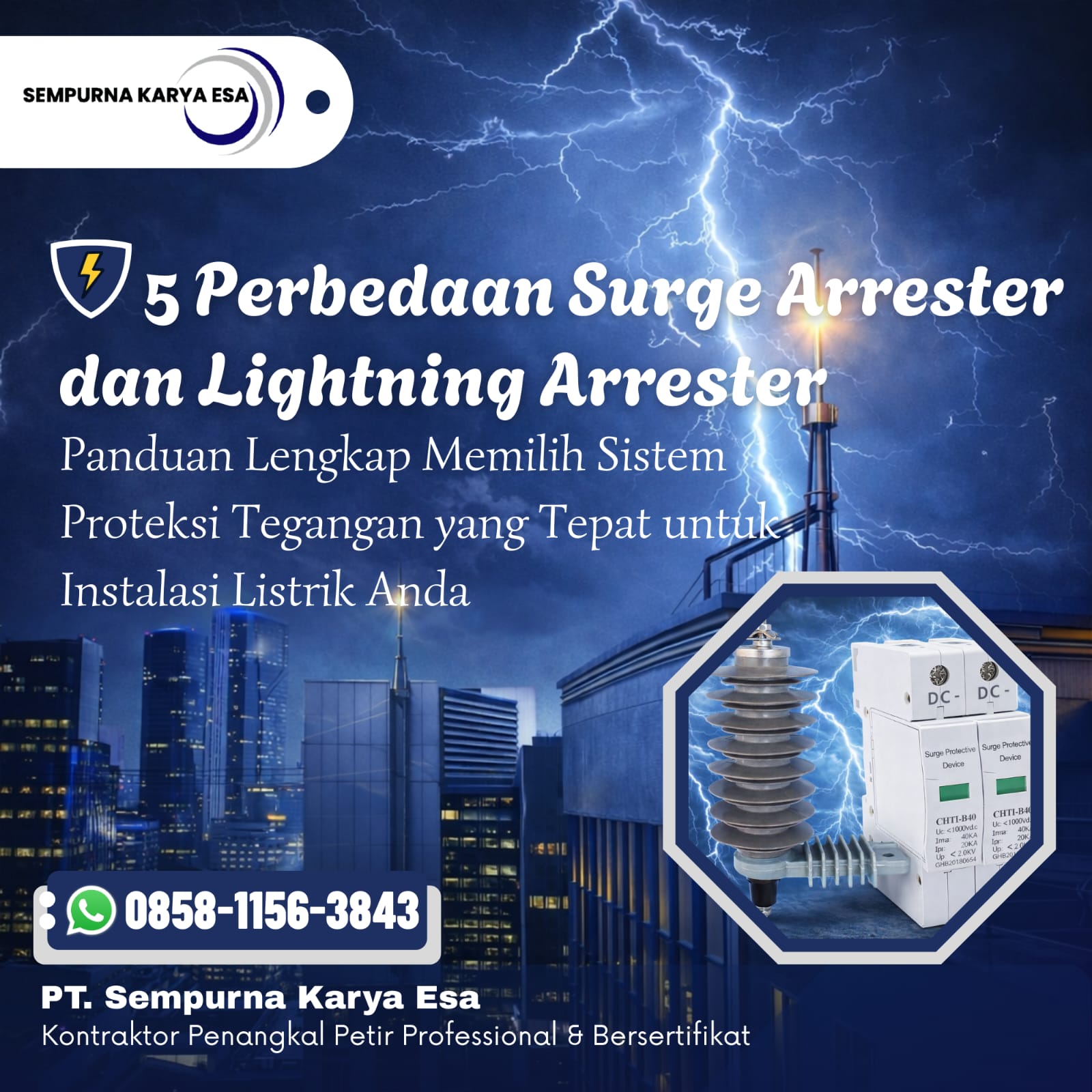 5 perbedaan surge arrester dan lightning arrester
