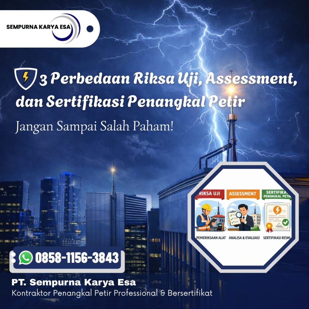 3 perbedaan riksa uji, assesment, Sertifikasi penangkal