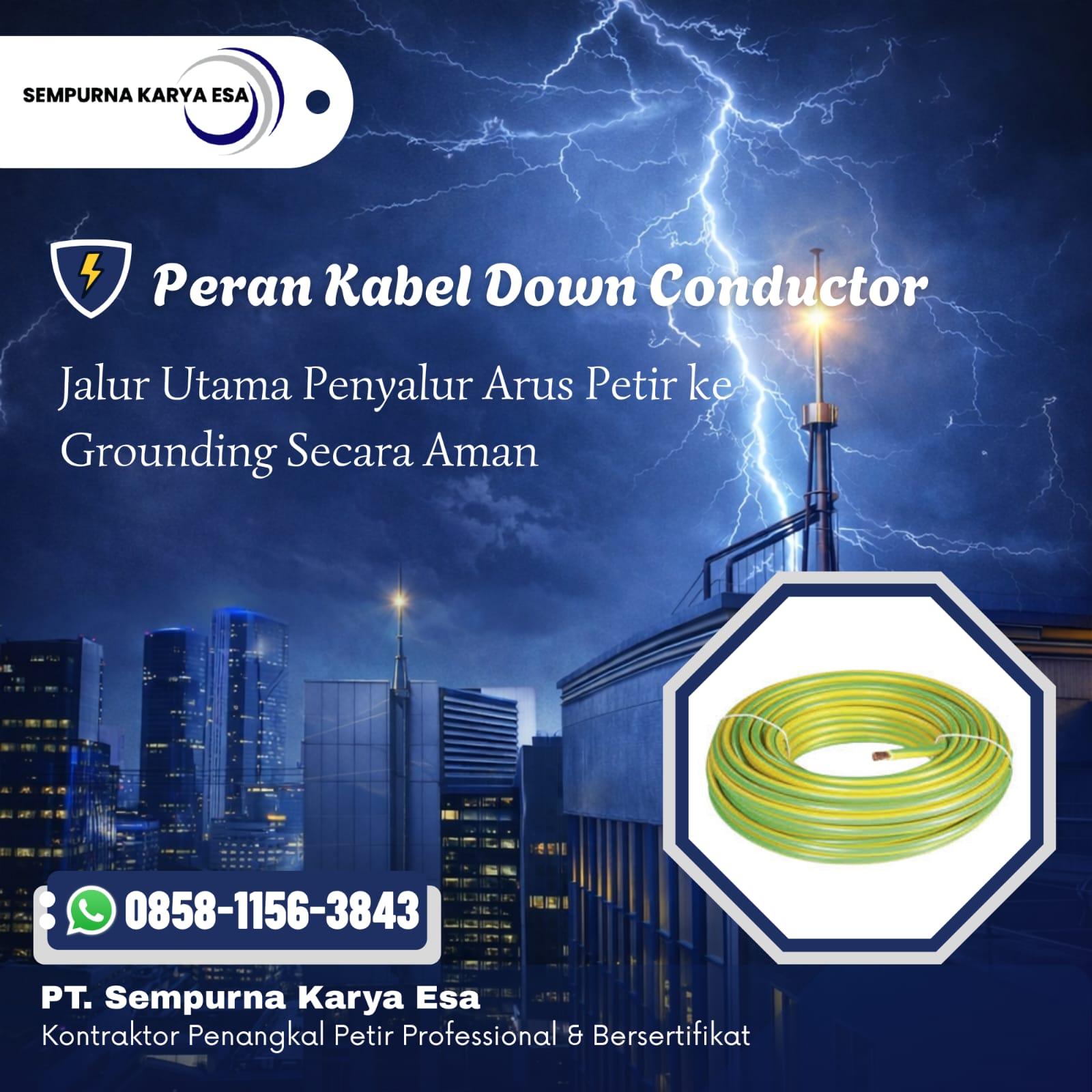 Peran Kabel Down Conductor dalam Menyalurkan Arus Petir