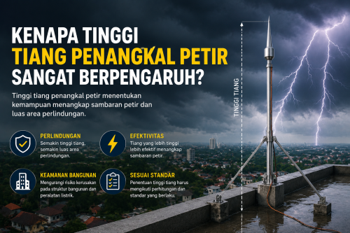 tinggi tiang penangkal petir