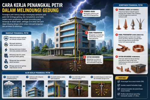 cara kerja penangkal petir