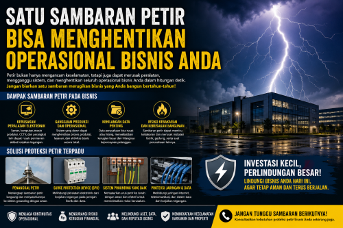 Satu Sambaran Petir Bisa Menghentikan Operasional Bisnis Anda