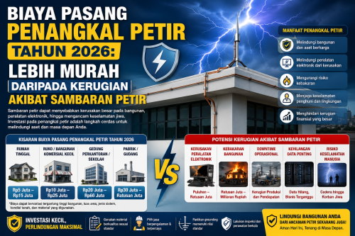 Biaya Pasang Penangkal Petir Tahun 2026: Lebih Murah daripada Kerugian Akibat Sambaran Petir