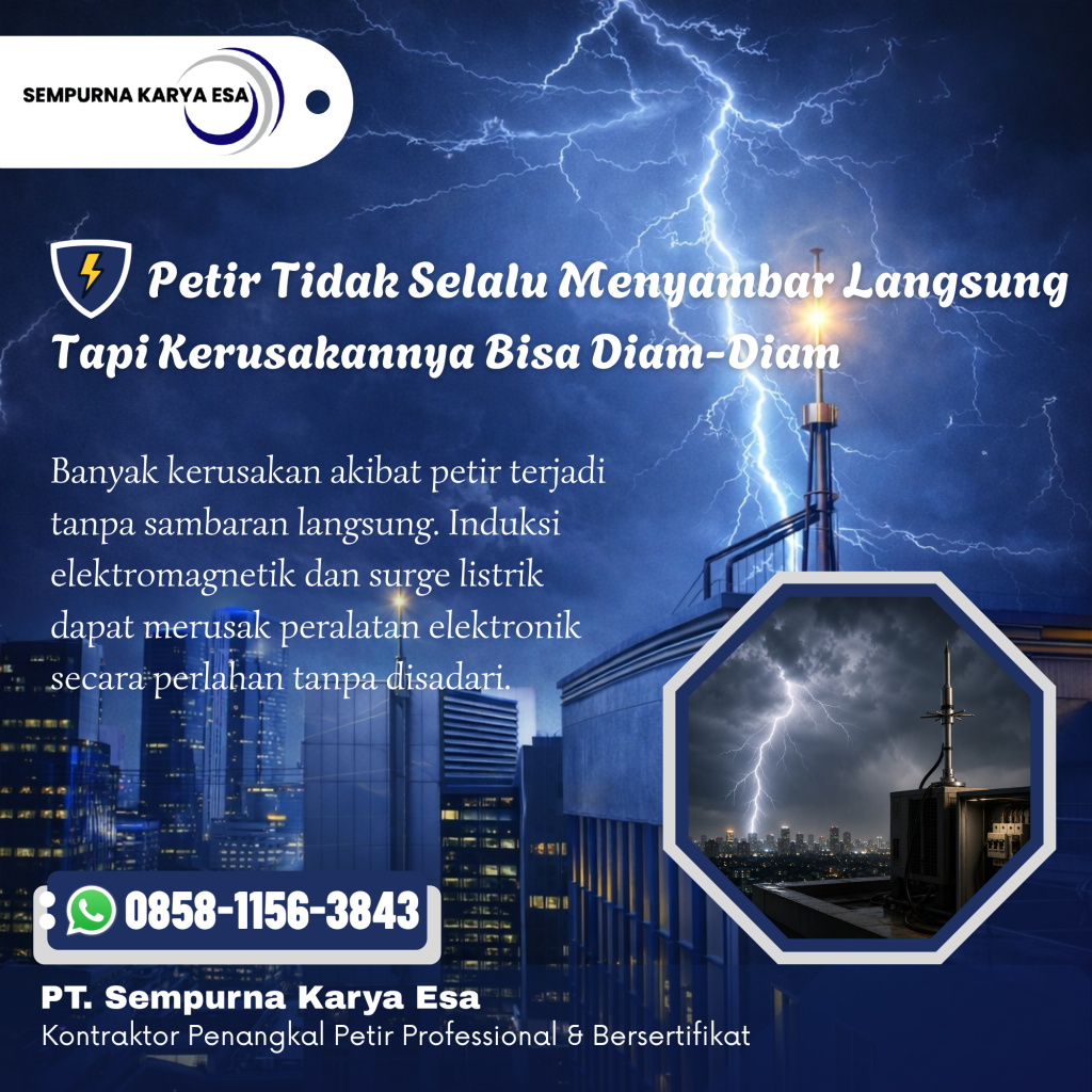Petir Tidak Selalu Menyambar Langsung, Tapi Kerusakannya Bisa Diam-Diam