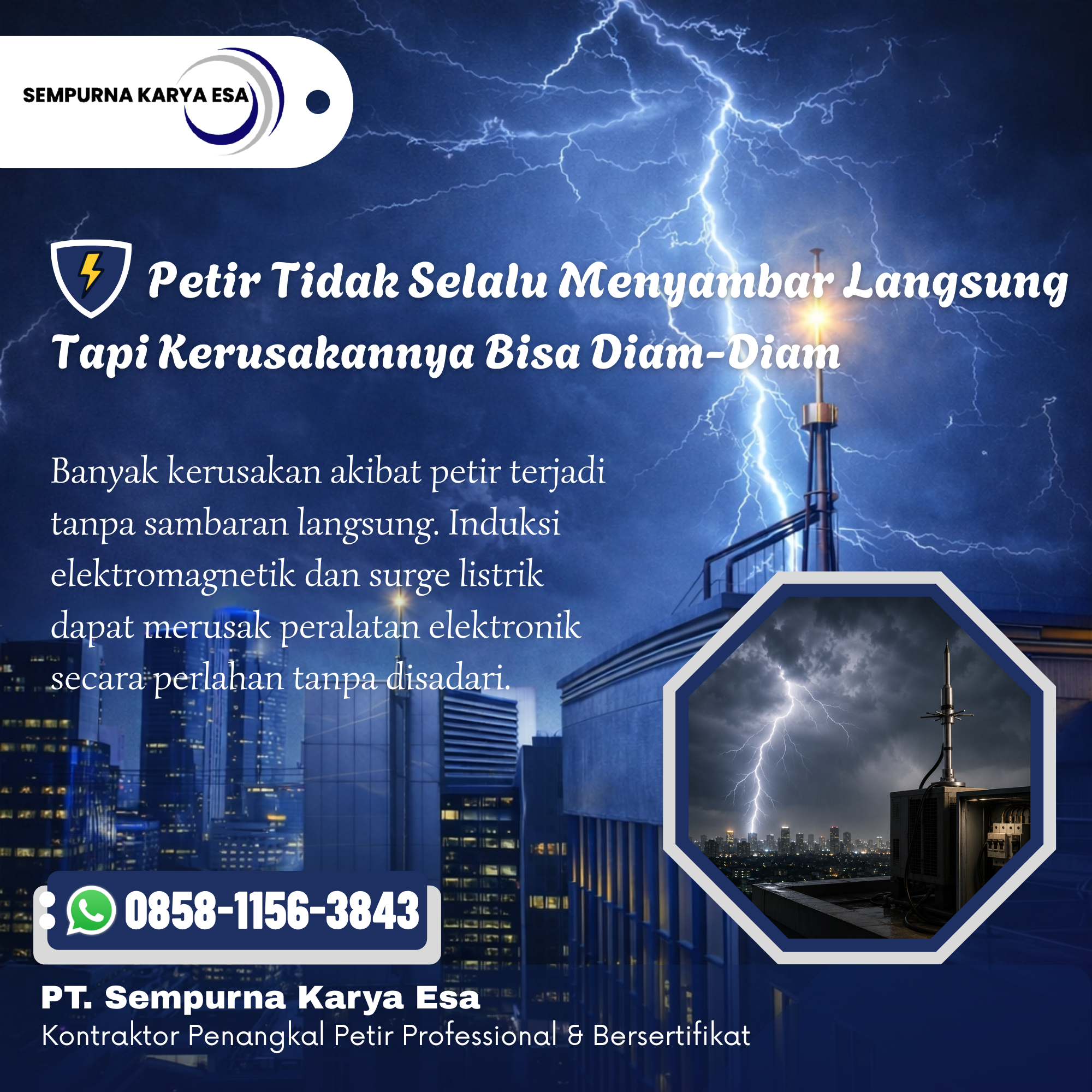Petir Tidak Selalu Menyambar Langsung, Tapi Kerusakannya Bisa Diam-Diam