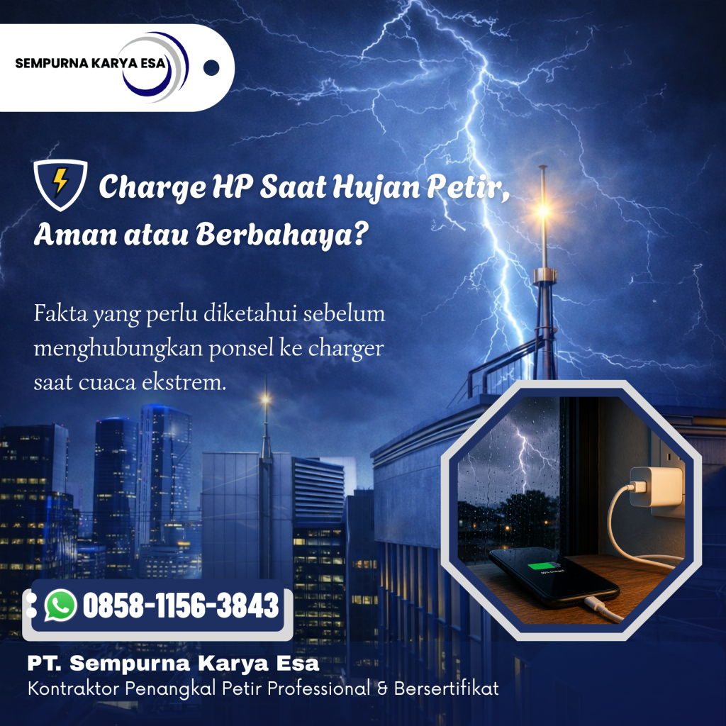 Bolehkah Mengisi Daya HP Saat Hujan Petir?