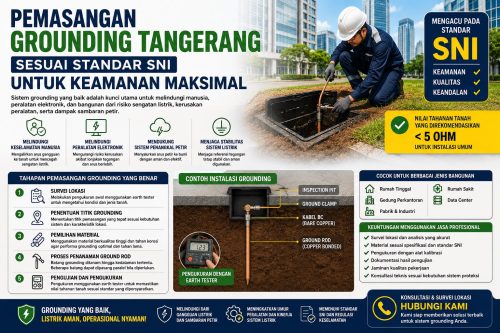 Pemasangan Grounding Tangerang Sesuai Standar SNI untuk Keamanan Maksimal