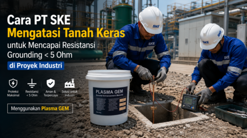 Cara PT SKE Mengatasi Tanah Keras untuk Mencapai Resistansi Grounding < 5 Ohm di Proyek Industri