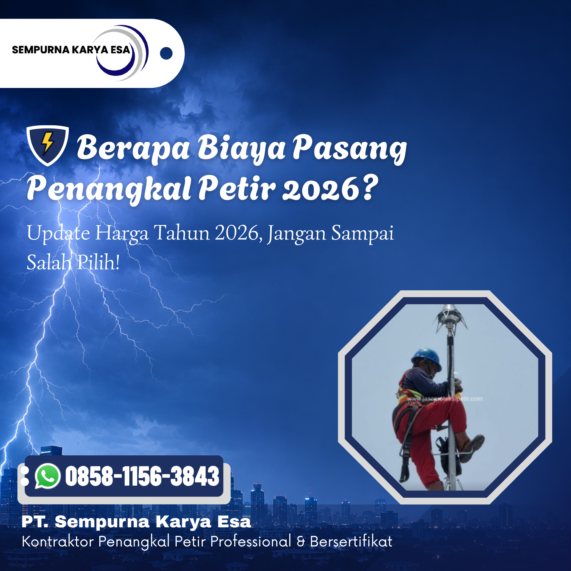 Berapa Biaya Pasang Penangkal Petir Tahun 2026?