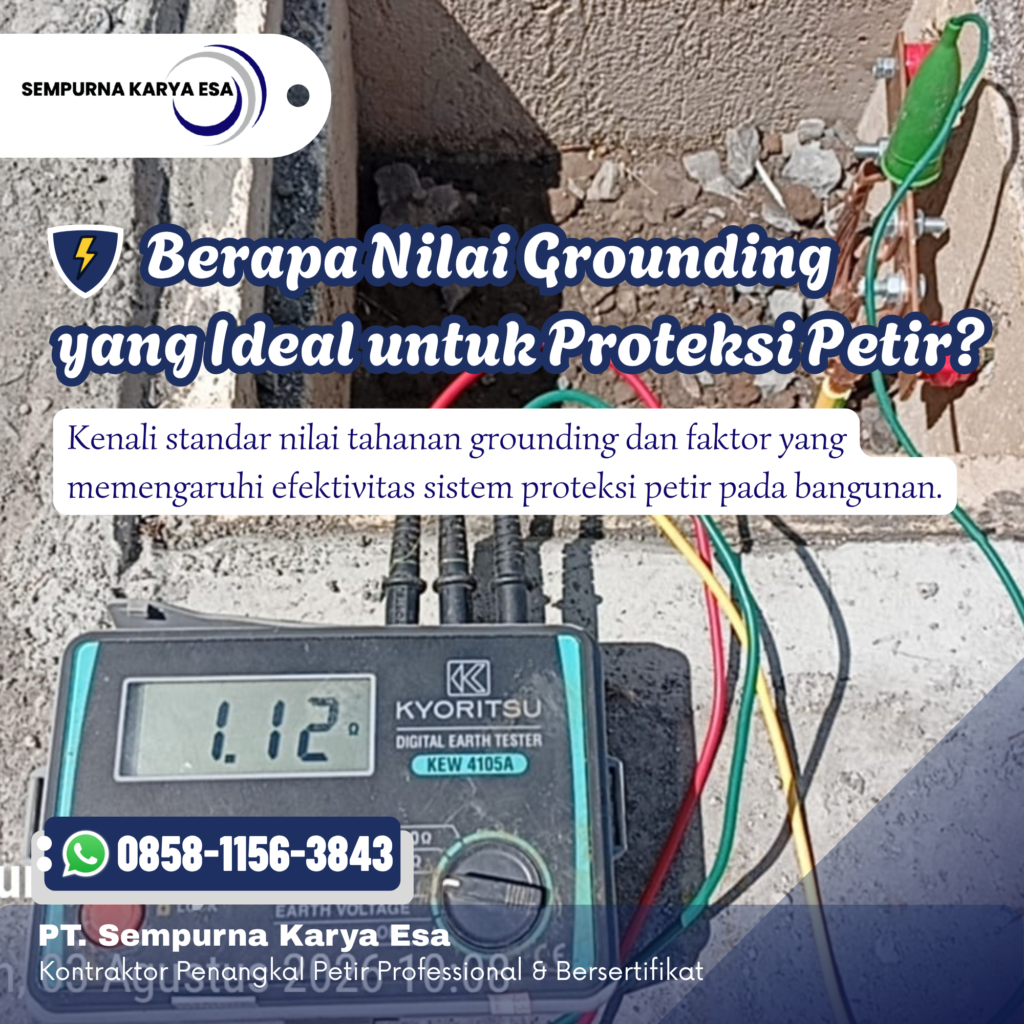 Berapa Nilai Grounding yang Ideal untuk Proteksi Petir?